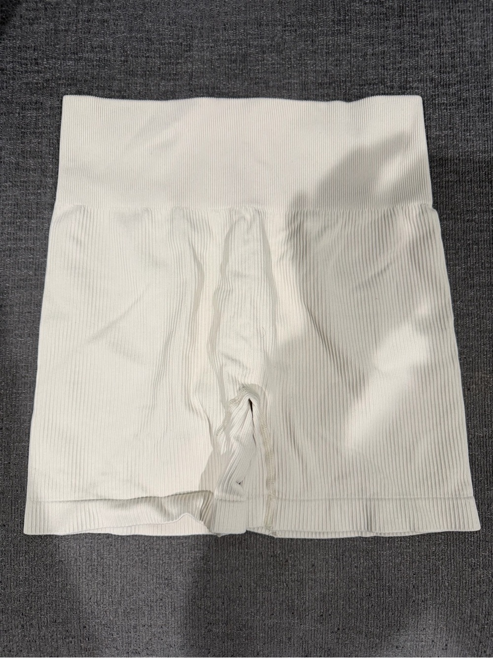 Ribbed Tan Compression Shorts
